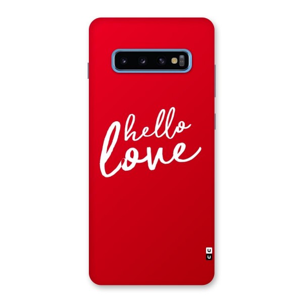 Hello Love Back Case for Galaxy S10 Plus