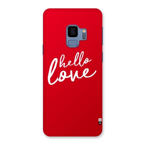 Hello Love Back Case for Galaxy S9