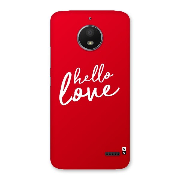 Hello Love Back Case for Moto E4