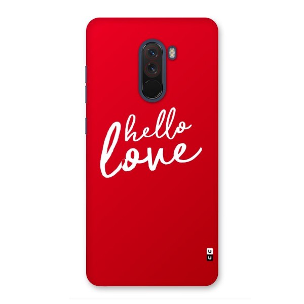 Hello Love Back Case for Poco F1