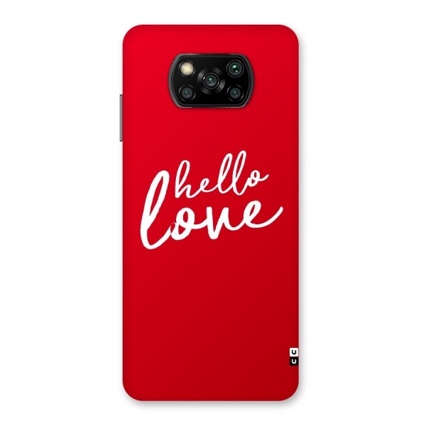 Hello Love Back Case for Poco X3