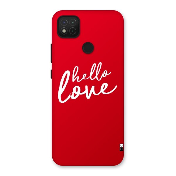 Hello Love Back Case for Redmi 9C