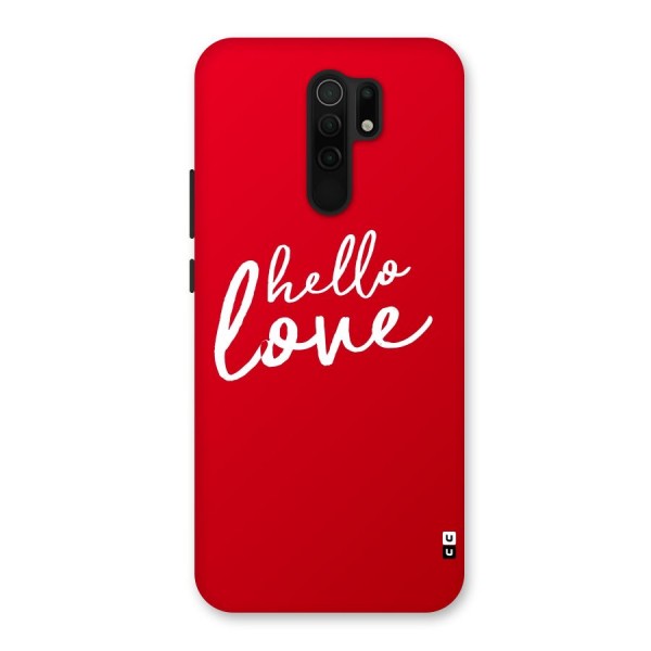 Hello Love Back Case for Redmi 9 Prime