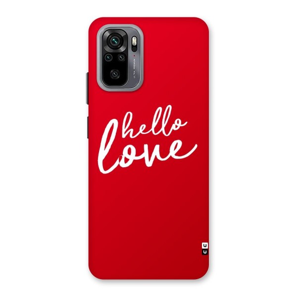 Hello Love Back Case for Redmi Note 10