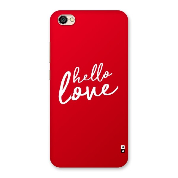 Hello Love Back Case for Redmi Y1 Lite