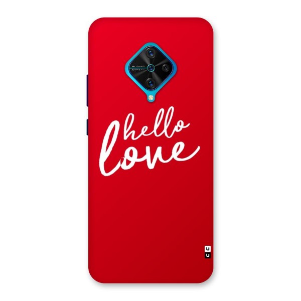 Hello Love Back Case for Vivo S1 Pro