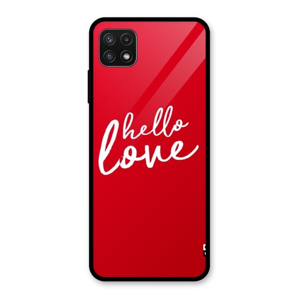 Hello Love Glass Back Case for Galaxy A22 5G