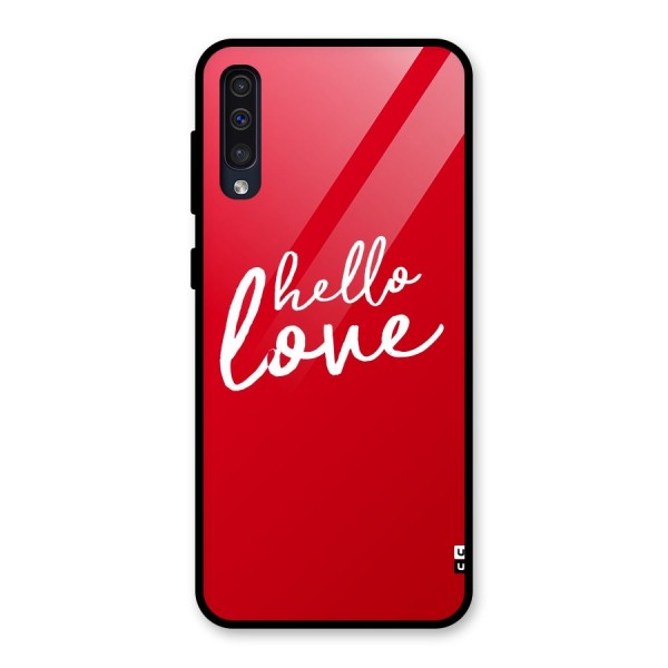 Hello Love Glass Back Case for Galaxy A50s