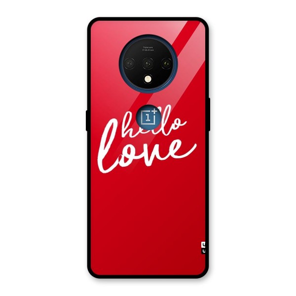 Hello Love Glass Back Case for OnePlus 7T