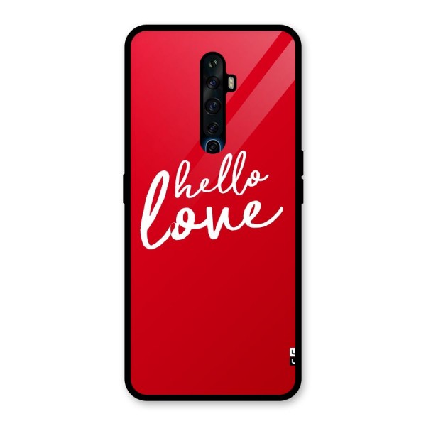 Hello Love Glass Back Case for Oppo Reno2 Z