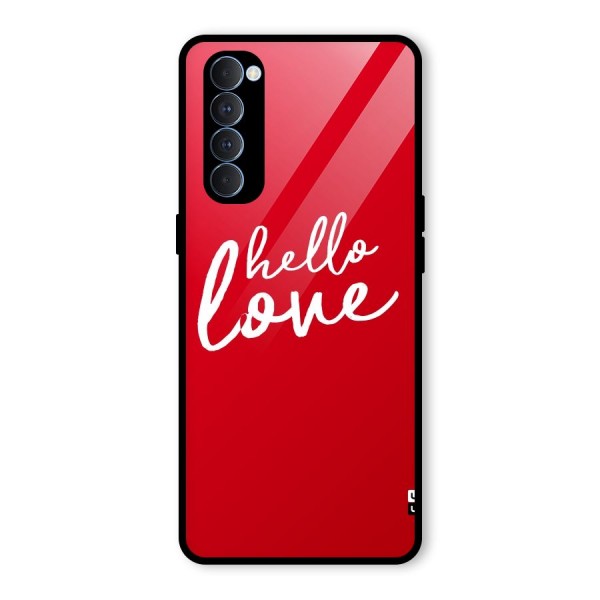 Hello Love Glass Back Case for Oppo Reno4 Pro