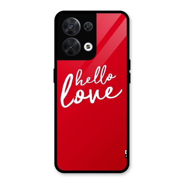 Hello Love Glass Back Case for Oppo Reno8 5G