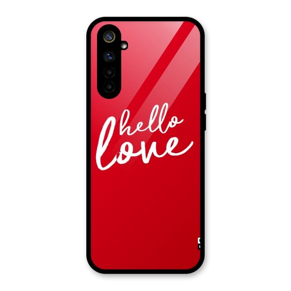 Hello Love Glass Back Case for Realme 6