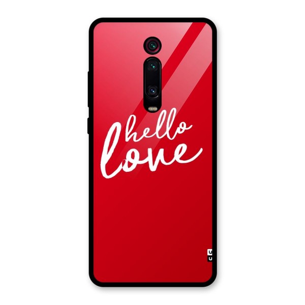 Hello Love Glass Back Case for Redmi K20