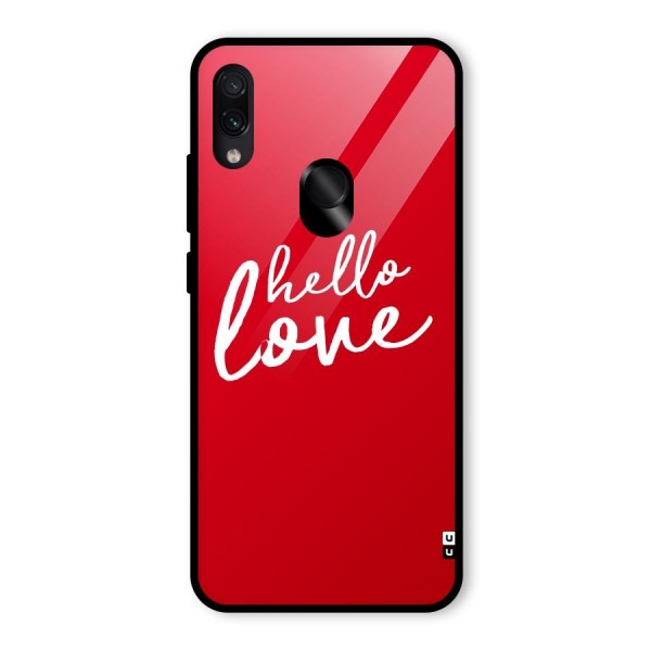 Hello Love Glass Back Case for Redmi Note 7