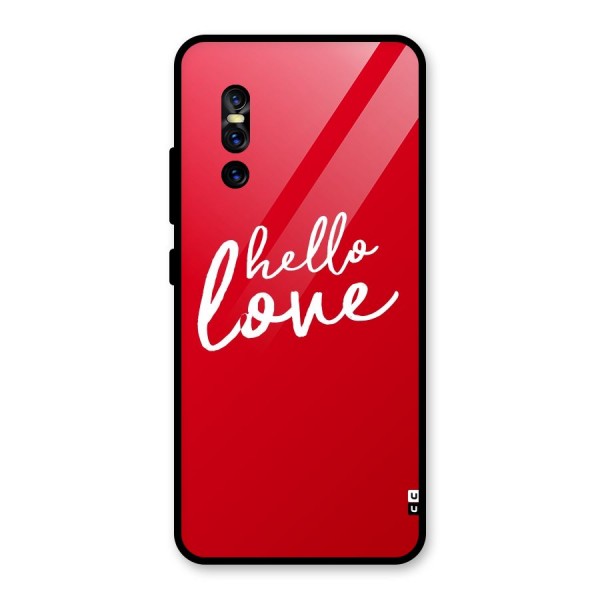 Hello Love Glass Back Case for Vivo V15 Pro