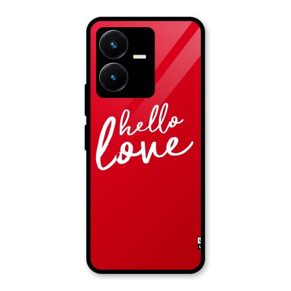 Hello Love Glass Back Case for Vivo Y22