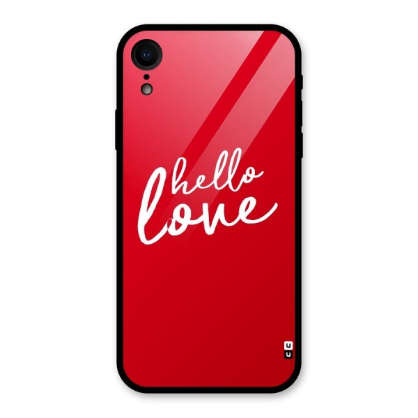 Hello Love Glass Back Case for XR