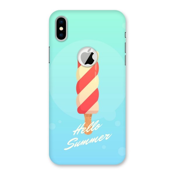 Hello Summer Back Case for iPhone XS Logo Cut