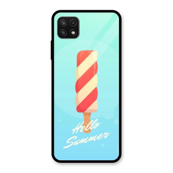 Hello Summer Glass Back Case for Galaxy A22 5G