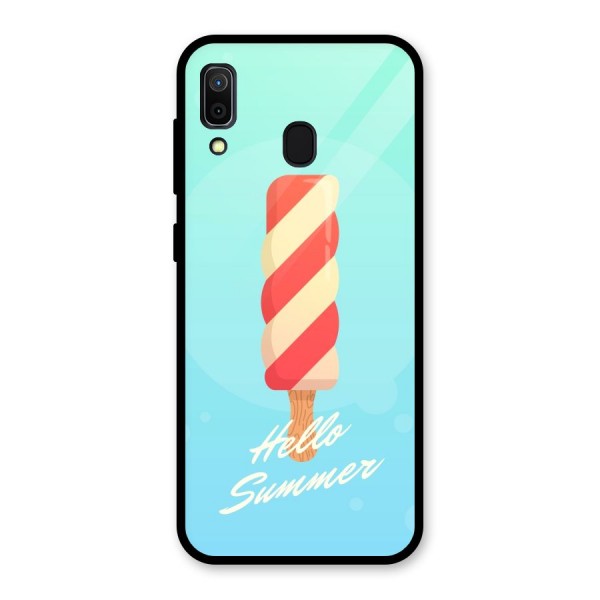 Hello Summer Glass Back Case for Galaxy A30