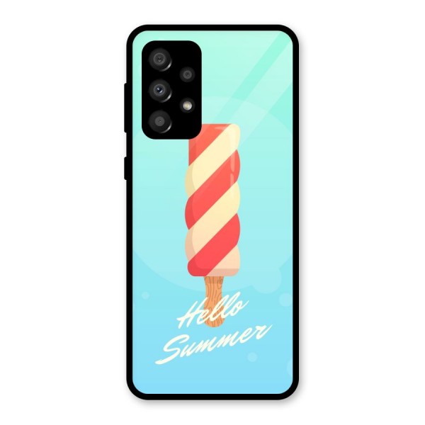 Hello Summer Glass Back Case for Galaxy A32