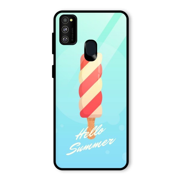 Hello Summer Glass Back Case for Galaxy M21