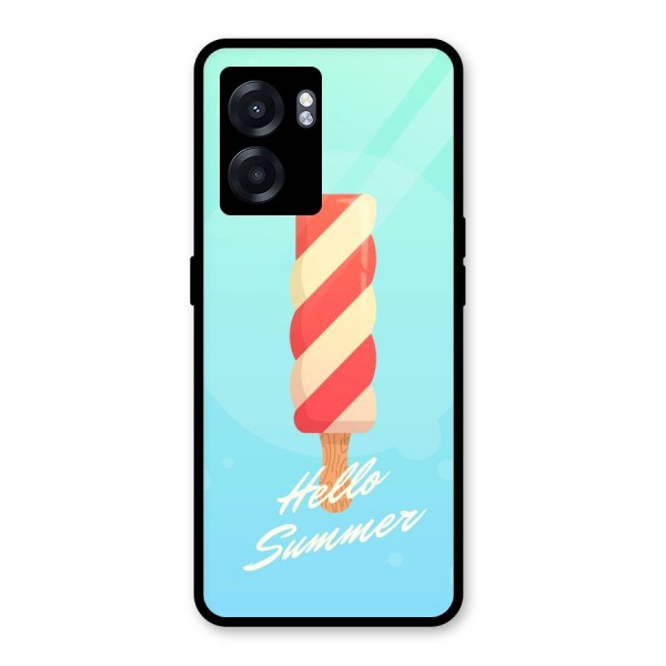 Hello Summer Glass Back Case for Oppo K10 (5G)