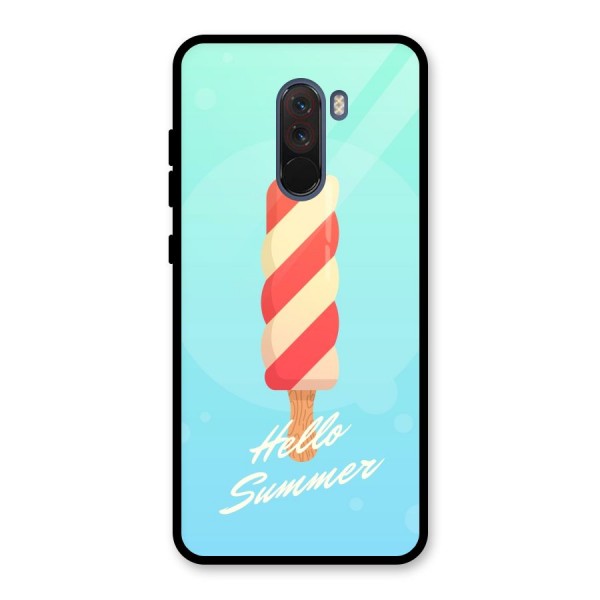 Hello Summer Glass Back Case for Poco F1