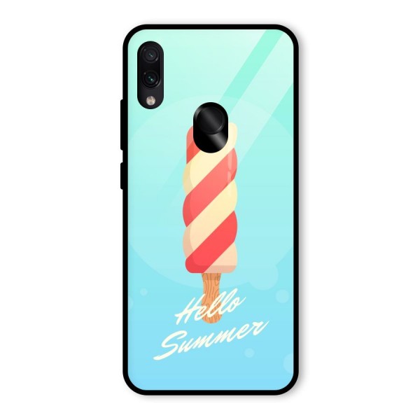 Hello Summer Glass Back Case for Redmi Note 7