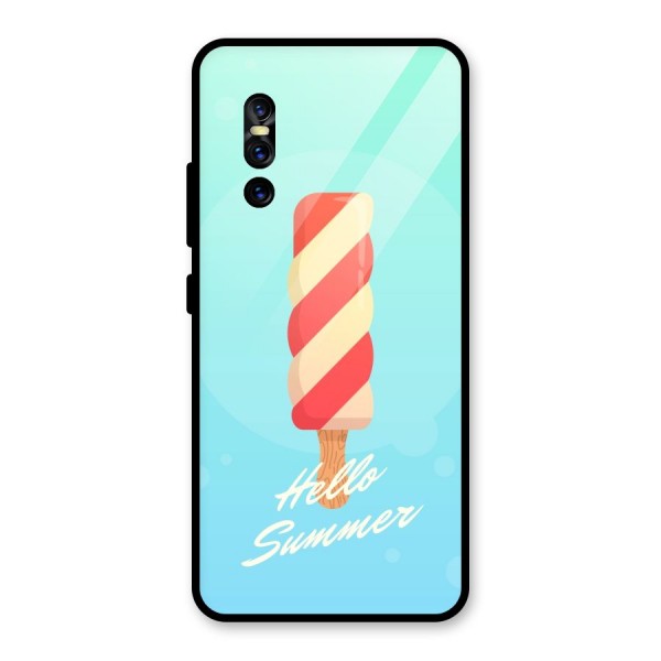 Hello Summer Glass Back Case for Vivo V15 Pro