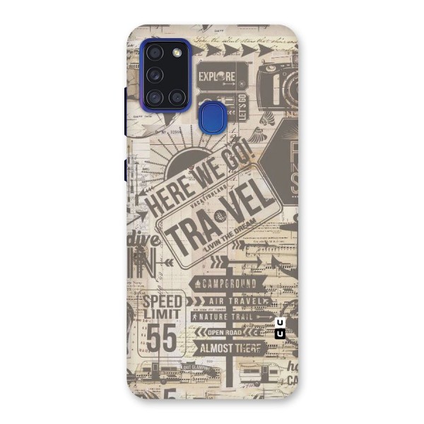 Here We Travel Back Case for Galaxy A21s