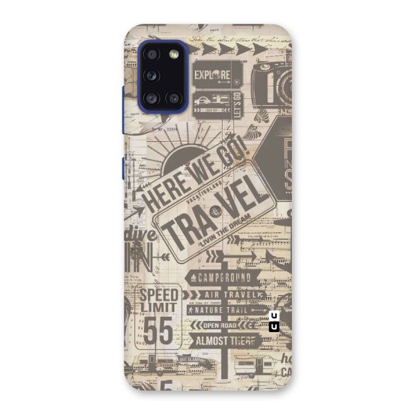 Here We Travel Back Case for Galaxy A31