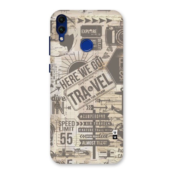 Here We Travel Back Case for Honor 8C