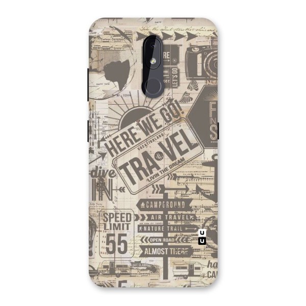 Here We Travel Back Case for Nokia 3.2