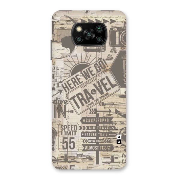 Here We Travel Back Case for Poco X3