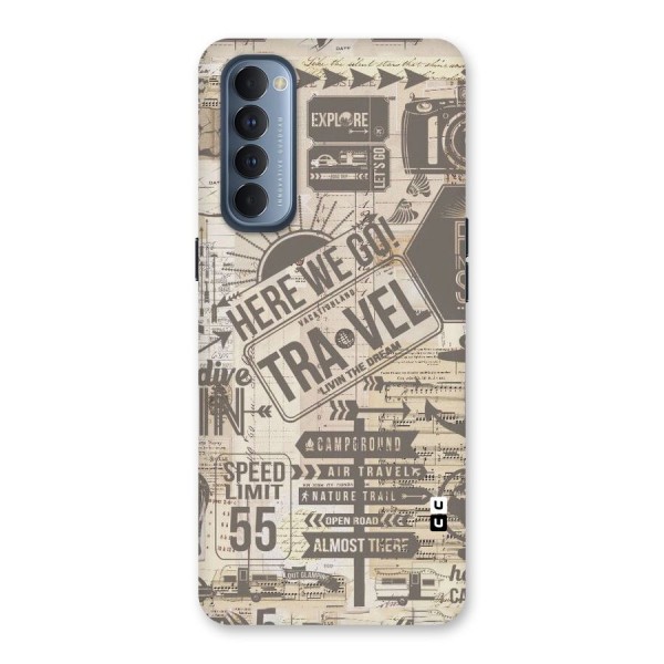 Here We Travel Back Case for Reno4 Pro