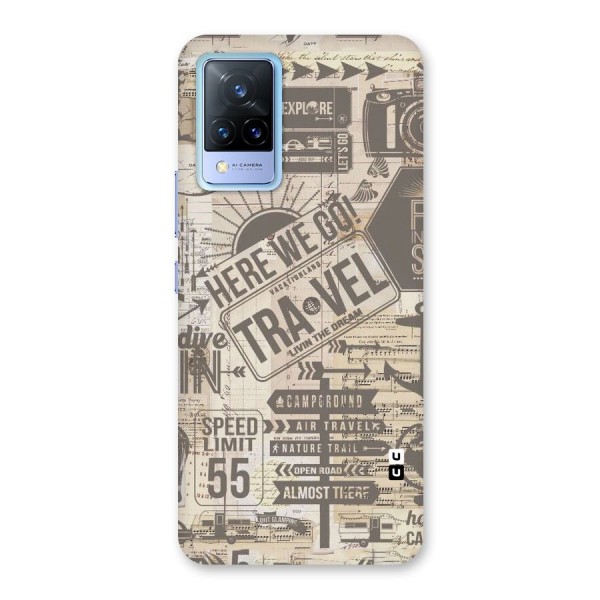 Here We Travel Back Case for Vivo V21 5G