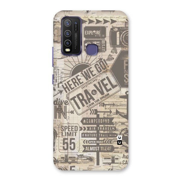 Here We Travel Back Case for Vivo Y30