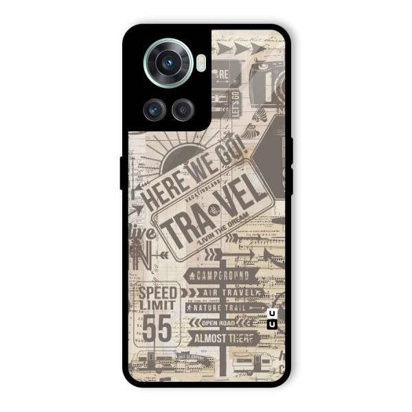 Here We Travel Glass Back Case for OnePlus 10R