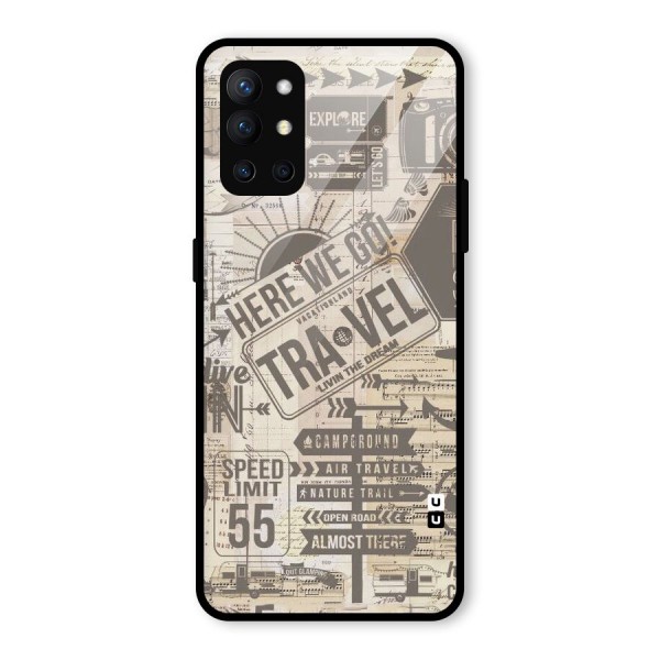 Here We Travel Glass Back Case for OnePlus 9R