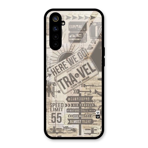 Here We Travel Glass Back Case for Realme 6