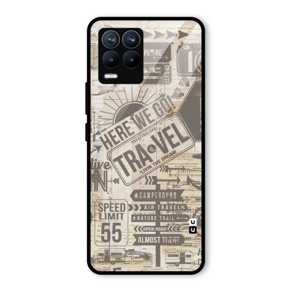 Here We Travel Glass Back Case for Realme 8