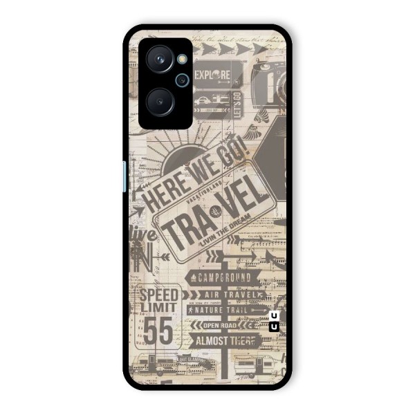 Here We Travel Glass Back Case for Realme 9i