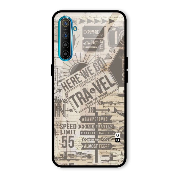 Here We Travel Glass Back Case for Realme XT