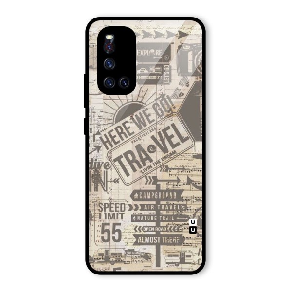 Here We Travel Glass Back Case for Vivo V19