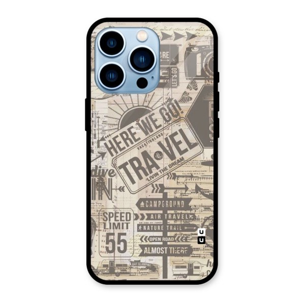 Here We Travel Glass Back Case for iPhone 13 Pro