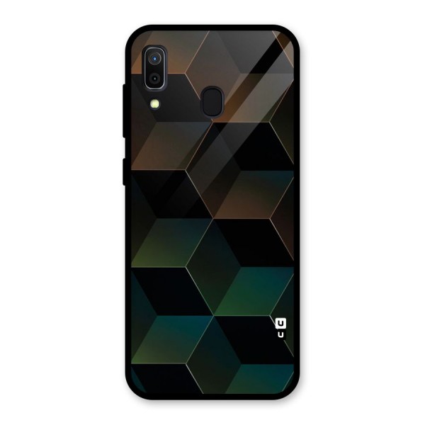 Hexagonal Design Glass Back Case for Galaxy A30