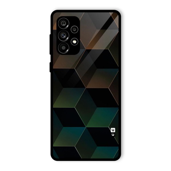 Hexagonal Design Glass Back Case for Galaxy A73 5G