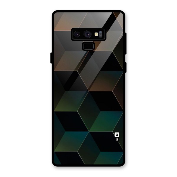 Hexagonal Design Glass Back Case for Galaxy Note 9